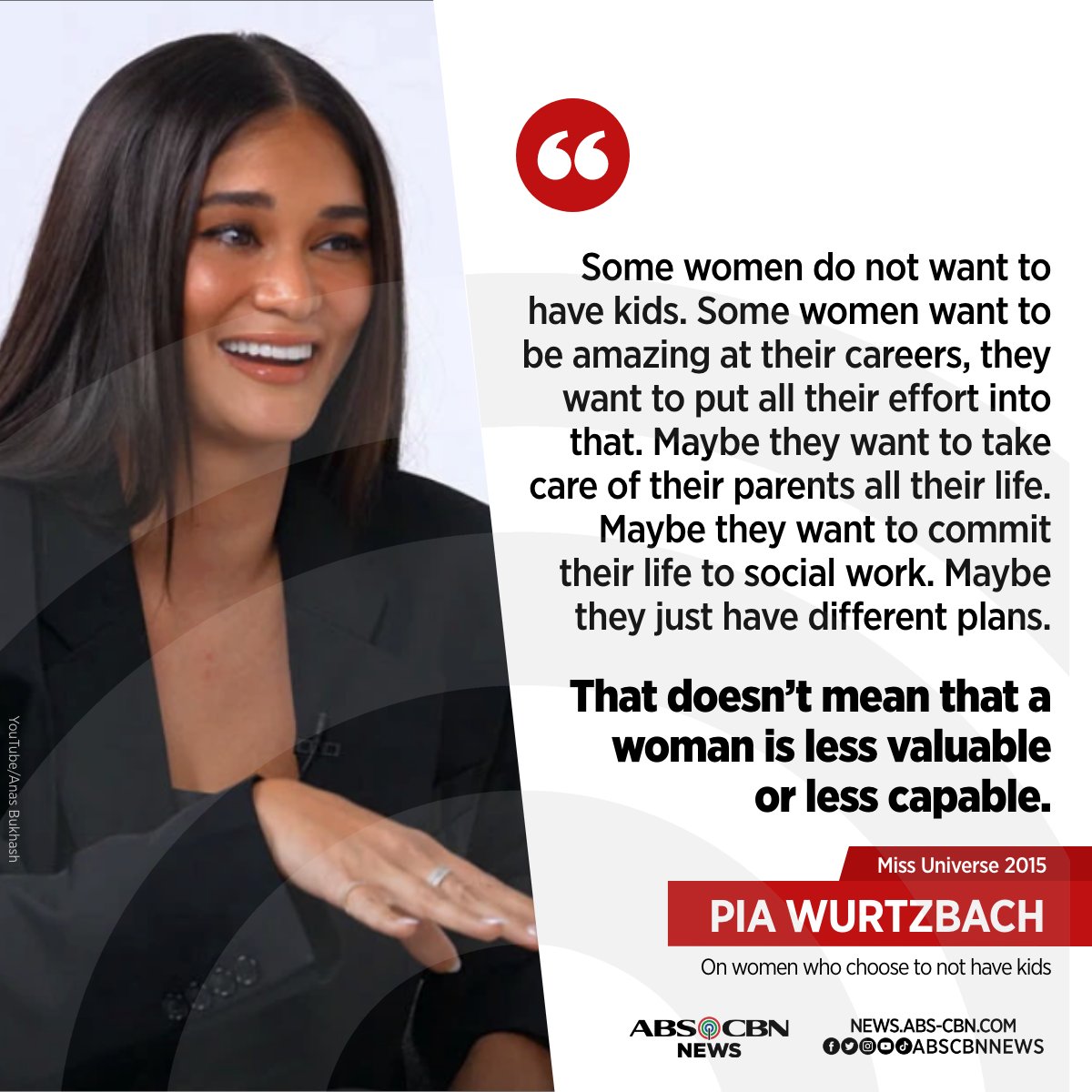 ABSCBNNews's tweet image. Louder, Queen P! 📢

Pia Wurtzbach stresses that there's more to being a woman than motherhood, hoping that people would stop asking women about having children.

READ: news.abs-cbn.com/life/08/03/23/…