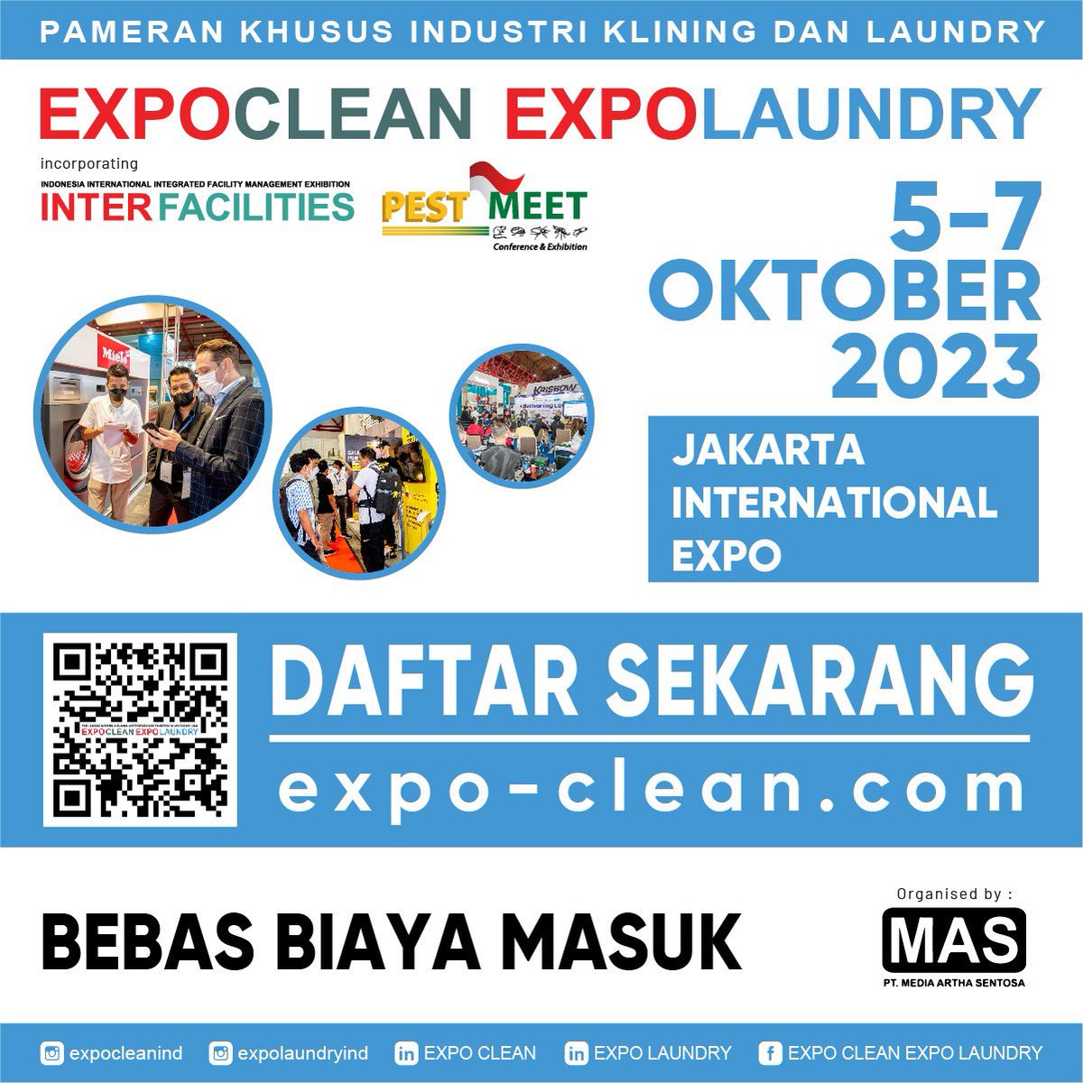 expolaundryind's tweet photo. Pendaftaran Pengunjung untuk EXPO CLEAN &amp; EXPO LAUNDRY 2023 telah dibuka!

Daftarkan diri anda sekarang di https://t.co/iH259hAC31 (BEBAS BIAYA MASUK)

🗓️5-7 October 2023
📌Jiexpo Kemayoran

Informasi lebih lanjut hubungi kami di whatsapp : +628161854741 https://t.co/NNC2Z4BYXl