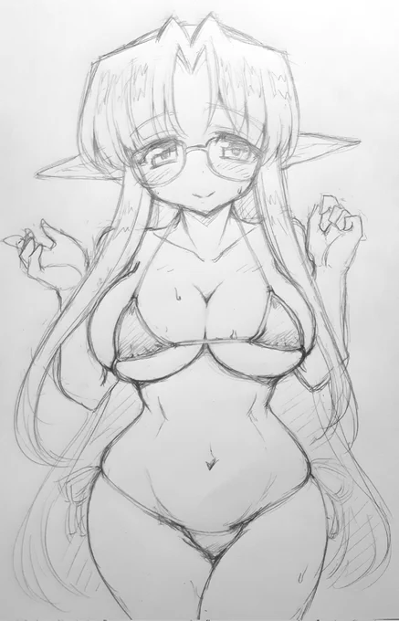 #暑いので水着絵で体温調節するなんどでも再掲マン 
