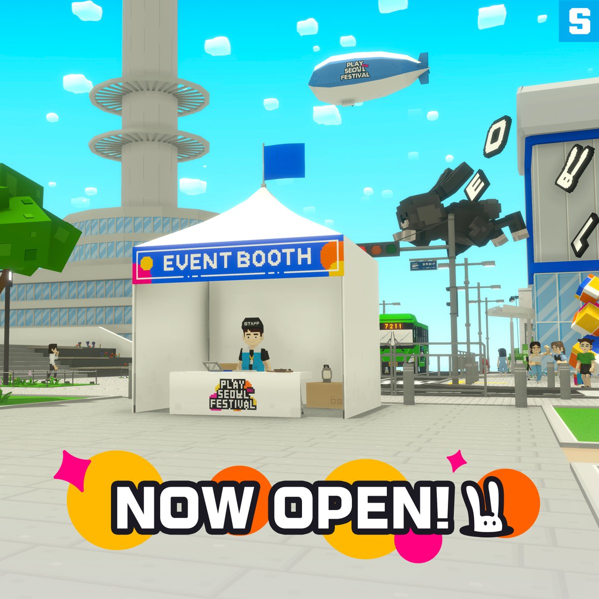 Play Seoul Festival is NOW OPEN ! 🥳📷 

#Playseoulfestival #TheSandbox #Seoul #플레이서울페스티벌 #더샌드박스 
sandbox.game/kr/experiences…
