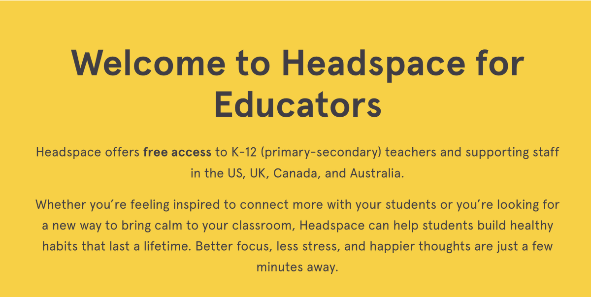 twosmartbunnies's tweet photo. Teachers: Get free access to Headspace
https://t.co/MuLF3gHrpg https://t.co/jSp25LFy1E
