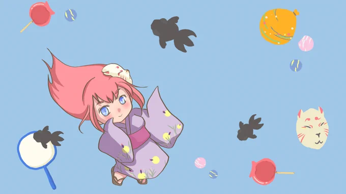 ピアプクロウですホー!今日もピアプロに投稿された作品を紹介していくホー☆今日は #ゆかたの日 らしいから、浴衣に関する作品をご紹介するホー!へちさんのルカさん!夏まつりな雰囲気が楽しい1枚だホー(*^▽^*)【】 #piapro #巡音ルカ