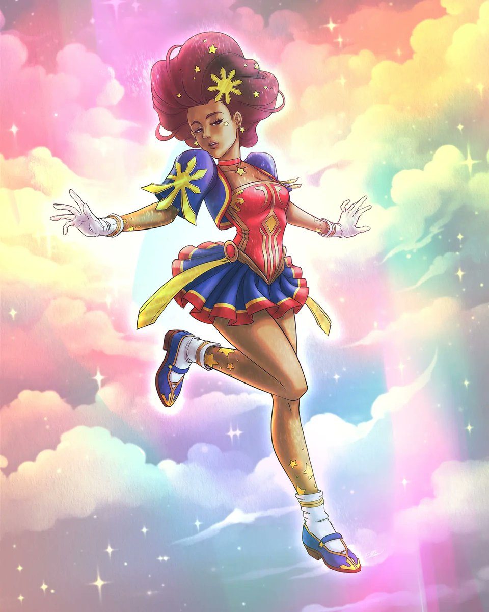 eldridgedraws's tweet photo. Played #SparksofLight, a #magicalgirl themed #TTRPG, the other day.
The setting was in Manila and we had to make the characters on the fly so I decided to create a Philippine flag inspired costume. ( Yes she is wearing mary-janes, all Filipina school girls would know π
) https://t.co/Ye6T5LOEou
