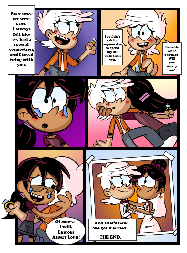 xSunnyEclipse's tweet photo. #RonniecolnWeek Day 7 - Wedding 💒

For the final day of Ronniecoln Week, I decided to make a full comic on how Lincoln proposed to Ronnie Anne leading up to their special day. 🧡💜#TheLoudHouse #TheCasagrandes #LincolnLoud #RonnieAnneSantiago #Ronniecoln https://t.co/kNKgzSPHWd