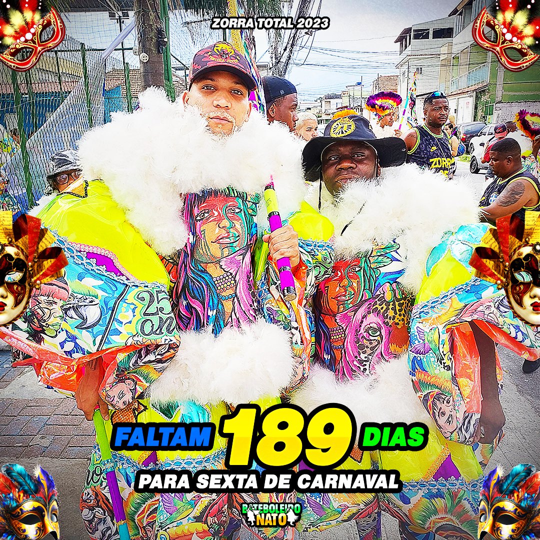 FALTAM 189 DIAS PARA SEXTA DE CARNAVAL 🎭