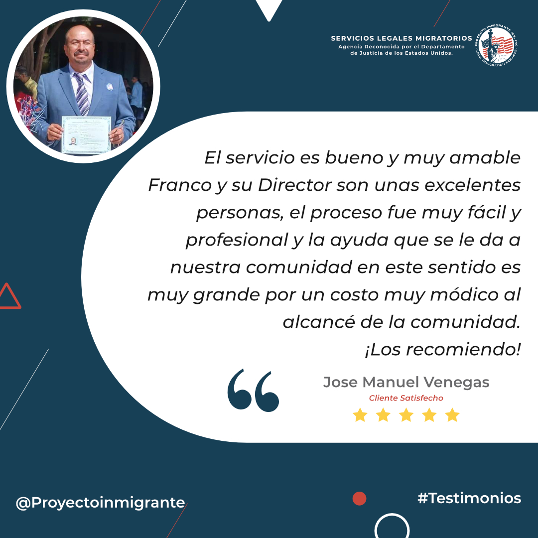 ProyectoDFW's tweet image. El servicio es bueno y muy amable Franco y su Director son unas excelentes personas, el proceso fue muy fácil y profesional.

buff.ly/3ma7A9V

#testimonio #clientesatisfecho #ciudadania #ayudamigratoria