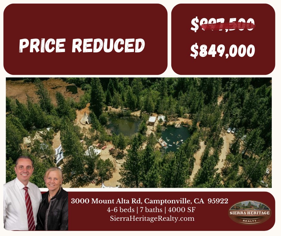 Edie_MillerTeam's tweet image. 🔥✂️ PRICE SLASHED! ✂️🔥 Escape the city and find inspiration on this 80-acre Sierra foothills property with multiple homes! 🌄🏡 
Call the Miller Team to schedule a private showing! 
#priceslashed #sierraheritagerealty #MillerTeam