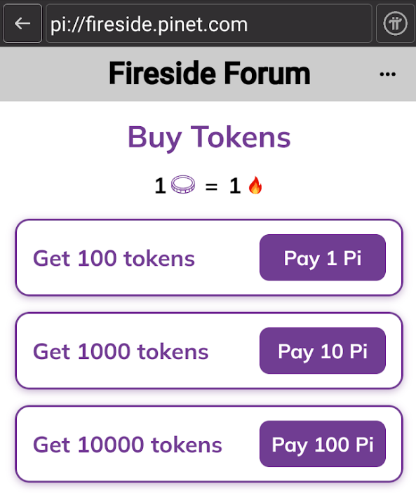 @Edycabas @PiCoreTeam @_raysunited @jatingupta0003 @dorisyincpa @Edwin2199 @pichainmall @mstor168 @PiBridgeOrg @Picameroon These tokens are way too expensive. They should be:
10,000 = 1 Pi
100,000 = 10 Pi
1,000,000 = 100 Pi but honestly just the first 2 is enough, we don't need 3 options. The below is horrible: