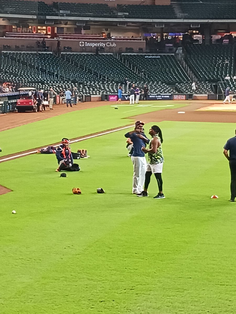Yadi_P01's tweet photo. Even though Astros lost today- I had the best experience yesterday when they won and swept the series! To see Framber working out along with other team players.  It was just so much fun. The excitement was unreal. I'm truly grateful for that experience!  Thank you S.O.S 4 joining https://t.co/loSQOCTnTY