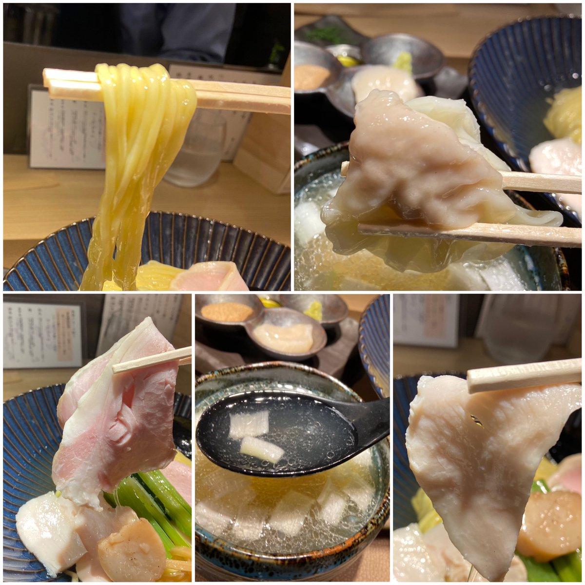 nabonayo2's tweet photo. ラーメン探訪『Tokyo Style Noodleほたて日和』秋葉原
特製帆立の昆布水つけ麺ヒヤ白(塩)

初訪🔰帆立の旨味が強烈､ヒヤでもバランス良いつけ汁🤣👌鶏豚の叉焼も激旨👍カルパッチョに肉雲呑は秀逸💯💯💯粘度高い昆布水､八月だけの細麺も多彩な味変トピで完璧🈵🌈お見事な逸杯､ご馳走様でした🍜🙏🙇‍♀️ https://t.co/OhBPxExqAP