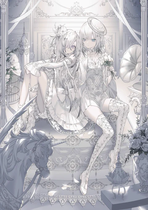 [お知らせ] とらのあな/ツクルノモリ様主催の「第37回 高精彩複製原画 GALLERY」にこちらの2点で参加させていただいてます。  特設ページ    ※受注期間:2023年8月4日(金)～2023年8月21日(月)  是非お手に取っていただけますと嬉しいです。 よろしくお願いいたします!