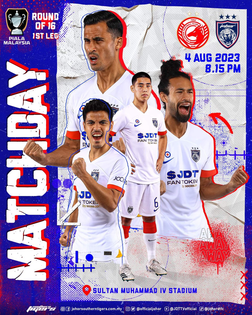 OfficialJohor's tweet photo. It's matchday!

⚽ KELANTAN vs JDT
🏆 Piala Malaysia 2023
🏟 Sultan Muhammad IV Stadium, Kota Bharu
🕘 20:15

#KELvJDT
#PialaMalaysia2023
#WhatCanYouDo
#LuaskanKuasamuJohor
#JDTforAll https://t.co/JwA84tfubg