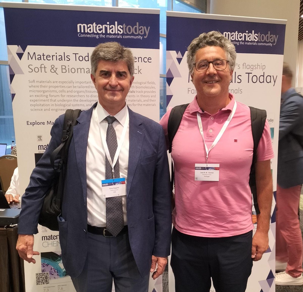 I am very pleased for having met Professor @gogotsi1 and grateful for his very inspiring opening plenary lecture about #MXenes at the Materials Today Conference.