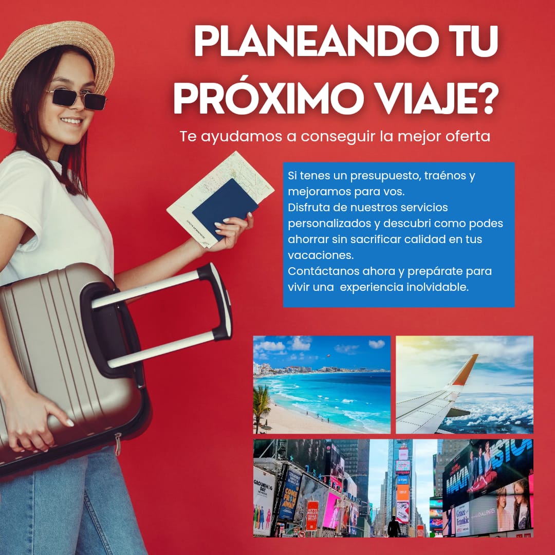 claucataldi's tweet photo. Hagamos realidad el viaje de tus sueños ✈🌍 

En Voyage cotizamos a medida de tus necesidades y presupuesto 💰 también te ayudamos a mejorar presupuestos que ya tengas.

#Voyage #Viajes #tours #tourism #vuelos https://t.co/wg1Y5gLSOW