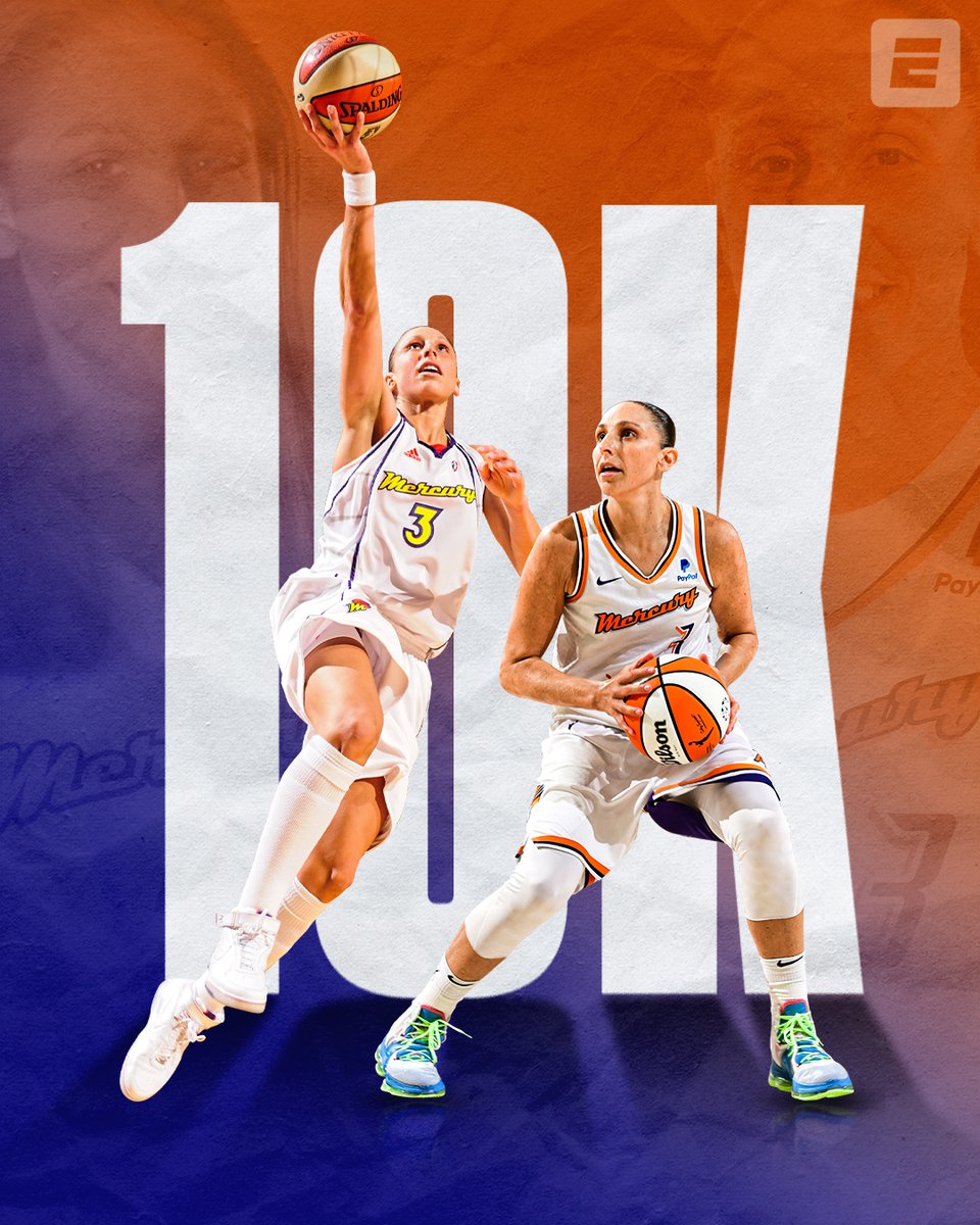 espn's tweet image. HISTORY‼️

Diana Taurasi stands alone at 10K career points in the WNBA 🐐