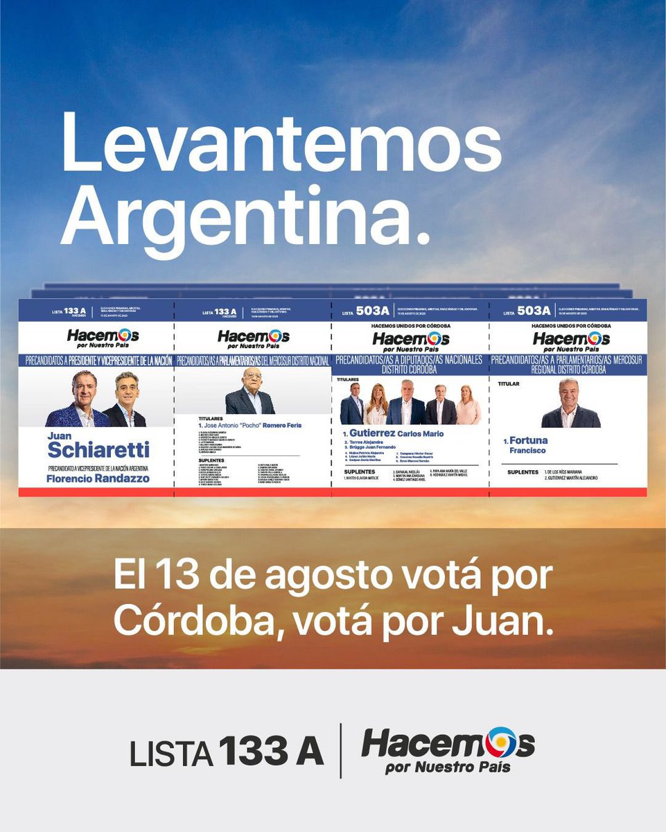 Hacemosuxcba's tweet photo. 🙋🏻‍♀️🙋🏻 ¡Yo voto a @JSchiaretti !

✅ En #Córdoba sabemos perfectamente lo bien que le vendría al país tener un presidente como el Gringo.

#SchiarettiPresidente
#LevantemosArgentina https://t.co/ZMLbPFF4lm