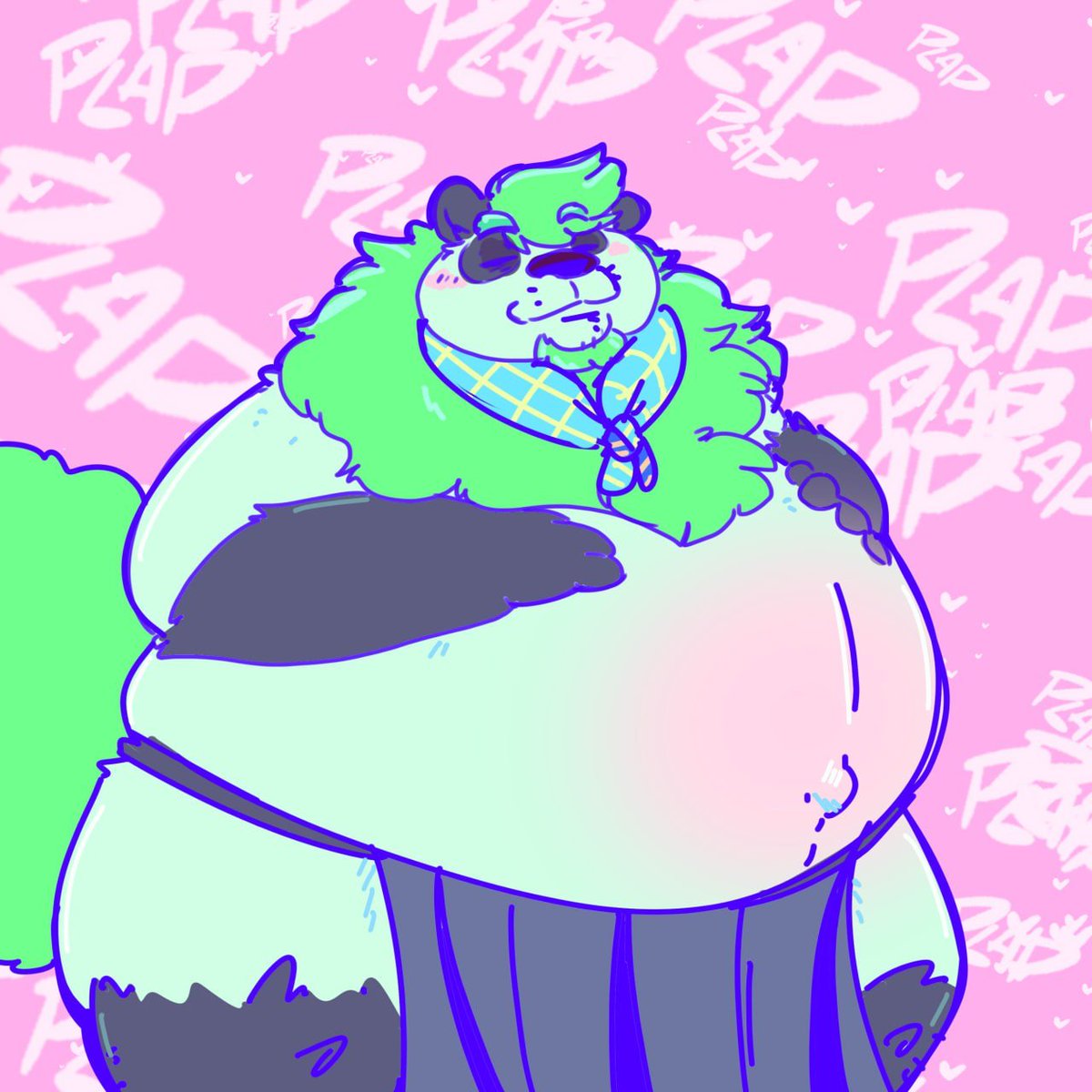 Lovely gift art from RupertBukowski on FA
Plz check him out on there! 

When your husbondo fill you up nicely. 🐼💕