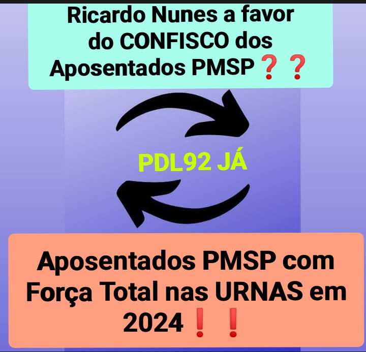 Lou (@mariadelur81024) on Twitter photo <a href="/Mairaavelino64/">🚩🚩Maira 🚩🚩</a> <a href="/RabelloIara/">Iara Rabello de Pinho</a> <a href="/ricardo_nunessp/">Ricardo Nunes</a> <a href="/camarasaopaulo/">camarasaopaulo</a> <a href="/nunes_vereador/">Nunes Peixeiro</a> <a href="/paulofrange/">Paulo Frange</a> <a href="/CoronelSallesSP/">Coronel</a> <a href="/veramagalhaes/">Vera Magalhaes</a> "Srs. Vereadores e pref <a href="/ricardo_nunessp/">Ricardo Nunes</a> são 93 mil aposentados PMSP e 26 mil pensionistas prejudicados pelo confisco.Todos são eleitores! Aprovação do PDL92 já!
<a href="/camarasaopaulo/">camarasaopaulo</a>
@sandrasantana45
<a href="/SandraTadeu/">Dra. Sandra Tadeu</a>
<a href="/sansao_pereira/">Sansão Pereira</a>
<a href="/veramagalhaes/">Vera Magalhaes</a>
👇
#RicardoNunesInjusto"
Kjh <a href="/Mairaavelino64/">🚩🚩Maira 🚩🚩</a> <a href="/RabelloIara/">Iara Rabello de Pinho</a> <a href="/ricardo_nunessp/">Ricardo Nunes</a> <a href="/camarasaopaulo/">camarasaopaulo</a> <a href="/nunes_vereador/">Nunes Peixeiro</a> <a href="/paulofrange/">Paulo Frange</a> <a href="/CoronelSallesSP/">Coronel</a> <a href="/veramagalhaes/">Vera Magalhaes</a> "Srs. Vereadores e pref <a href="/ricardo_nunessp/">Ricardo Nunes</a> são 93 mil aposentados PMSP e 26 mil pensionistas prejudicados pelo confisco.Todos são eleitores! Aprovação do PDL92 já!
<a href="/camarasaopaulo/">camarasaopaulo</a>
@sandrasantana45
<a href="/SandraTadeu/">Dra. Sandra Tadeu</a>
<a href="/sansao_pereira/">Sansão Pereira</a>
<a href="/veramagalhaes/">Vera Magalhaes</a>
👇
#RicardoNunesInjusto"
Kjh