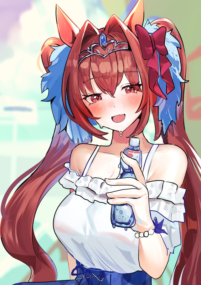 #ウマ娘
「あっついわね…、あたしの飲んでいいわよ」

アンタの一番になりたいから、間接キスなんかで照れてなんかやらない

ダイワスカーレット 