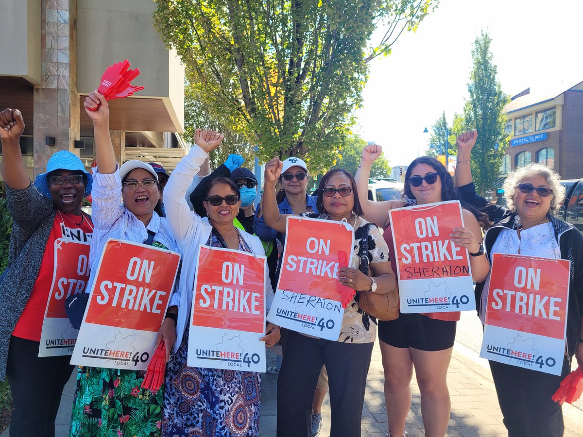 It's DAY 51 of the #SheratonYVRStrike! We're still fighting for the #LIVINGWAGE all workers deserve. One day longer, one day stronger! ✊️

#OneDayLonger #strike #bcpoli #cdnpoli #bclab #canlab #richmondbc #britishcolumbia #canada #yvr #vancouver @SheratonYVR @SheratonHotels