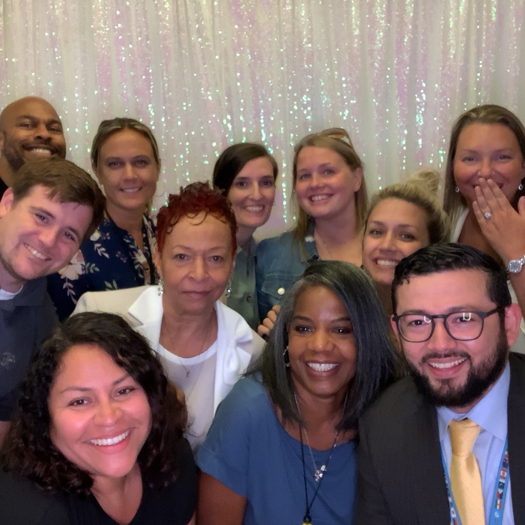 Some of the fabulous educators proud to be representing the hive at EEE today! 🐝 #FLHornets