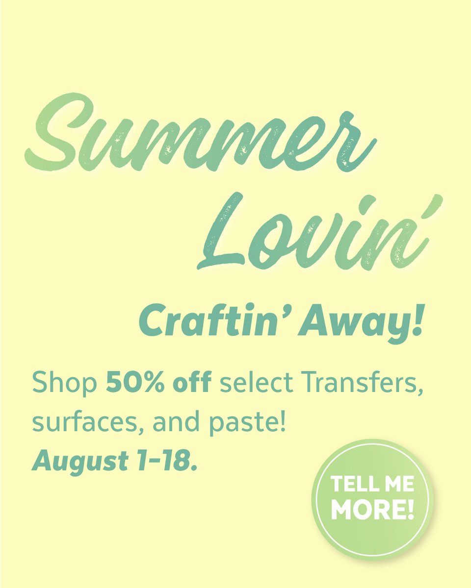 CraftsUnleashed's tweet photo. Summer Lovin’ Clearance
Up to 50% off select Chalk Couture transfers, surfaces and pastes. August 1–18 only, while supplies last. https://t.co/EaVie7qV09

#chalkcouturetransfer #chalkcouture #crafting #diyhomeprojects #crafts #craftsupplies  #chalkcouturedesigner #clearancesale https://t.co/xTfDyLtYPW