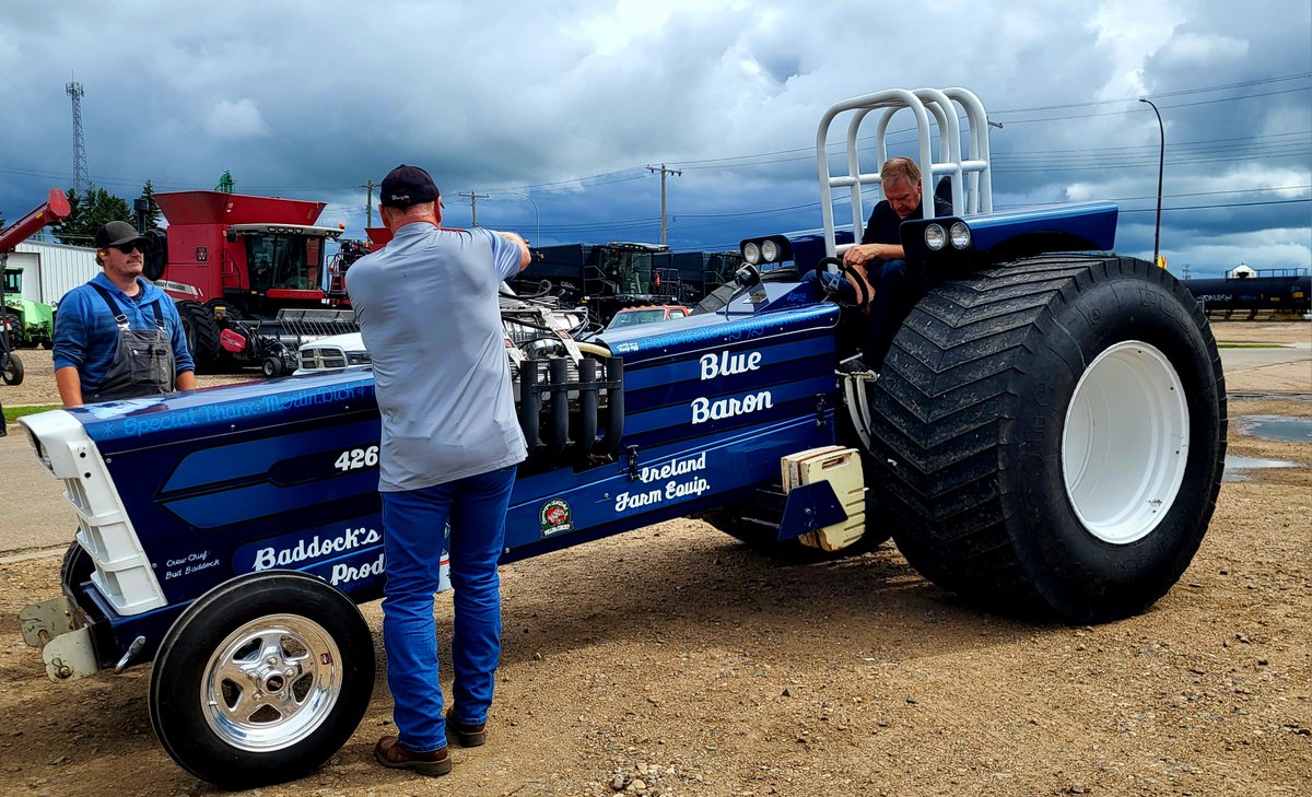 Well now that the dust has settled we have some time to recognize the great Blue Baron! 
 Thanks to Larry Baddock for driving the tractor, as well as Larry and Ryan Hansen for all of the work done on the unit!