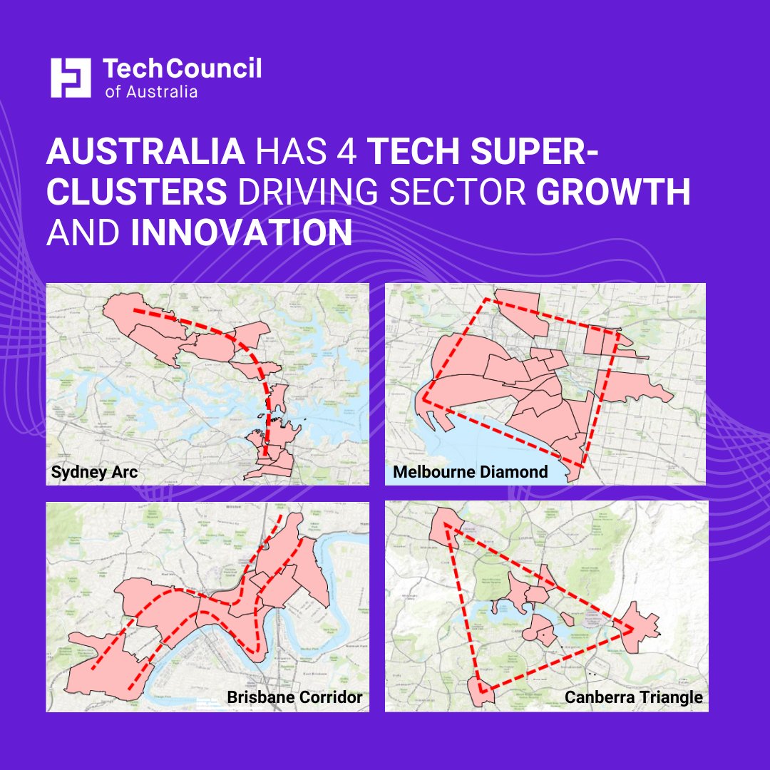 techcouncil_aus's tweet image. In our latest report with @CSIRO, we found identified 4 super-clusters – Australia’s largest and most significant groupings of digital companies and workers. 

Explore these super-clusters in more detail: techcouncil.com.au/wp-content/upl… 

#techsectorgrowth #techinnovation #australiantech