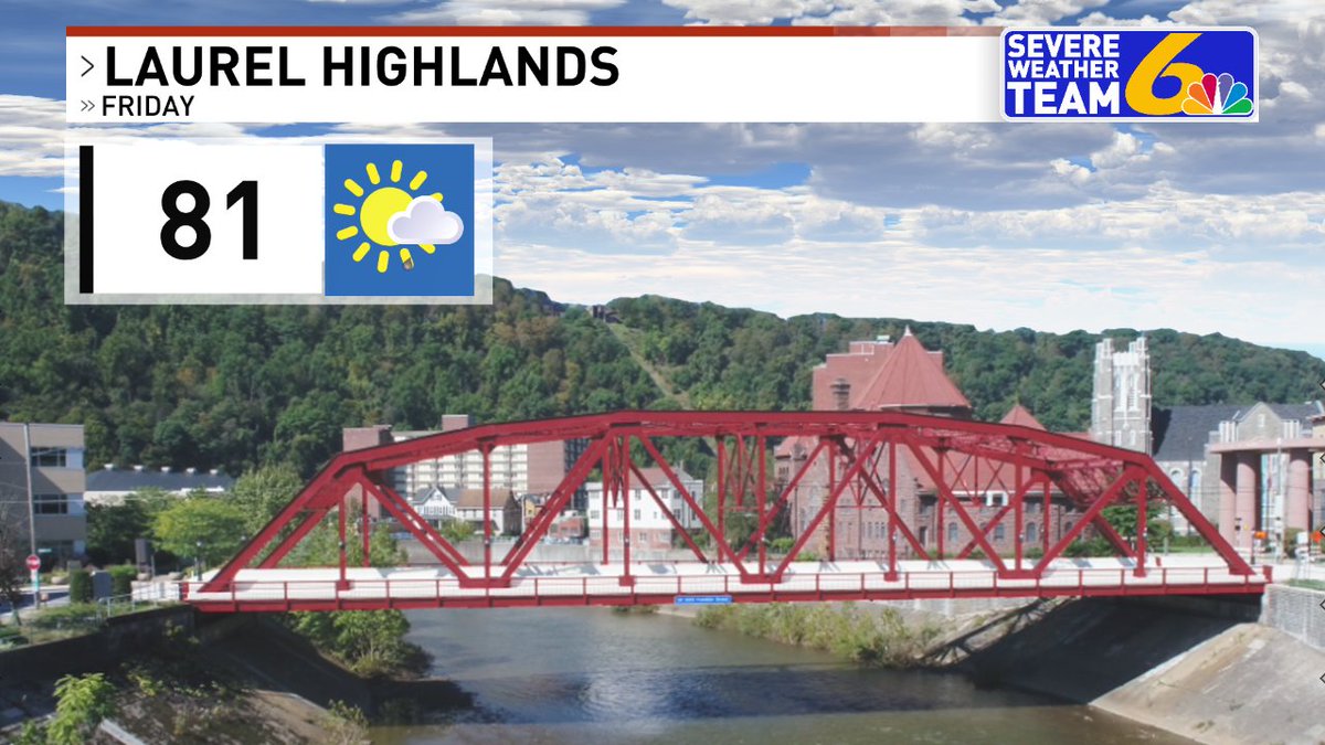 Here's tomorrow's forecast for the Laurel Highlands. More weather ----> wjactv.com/weather