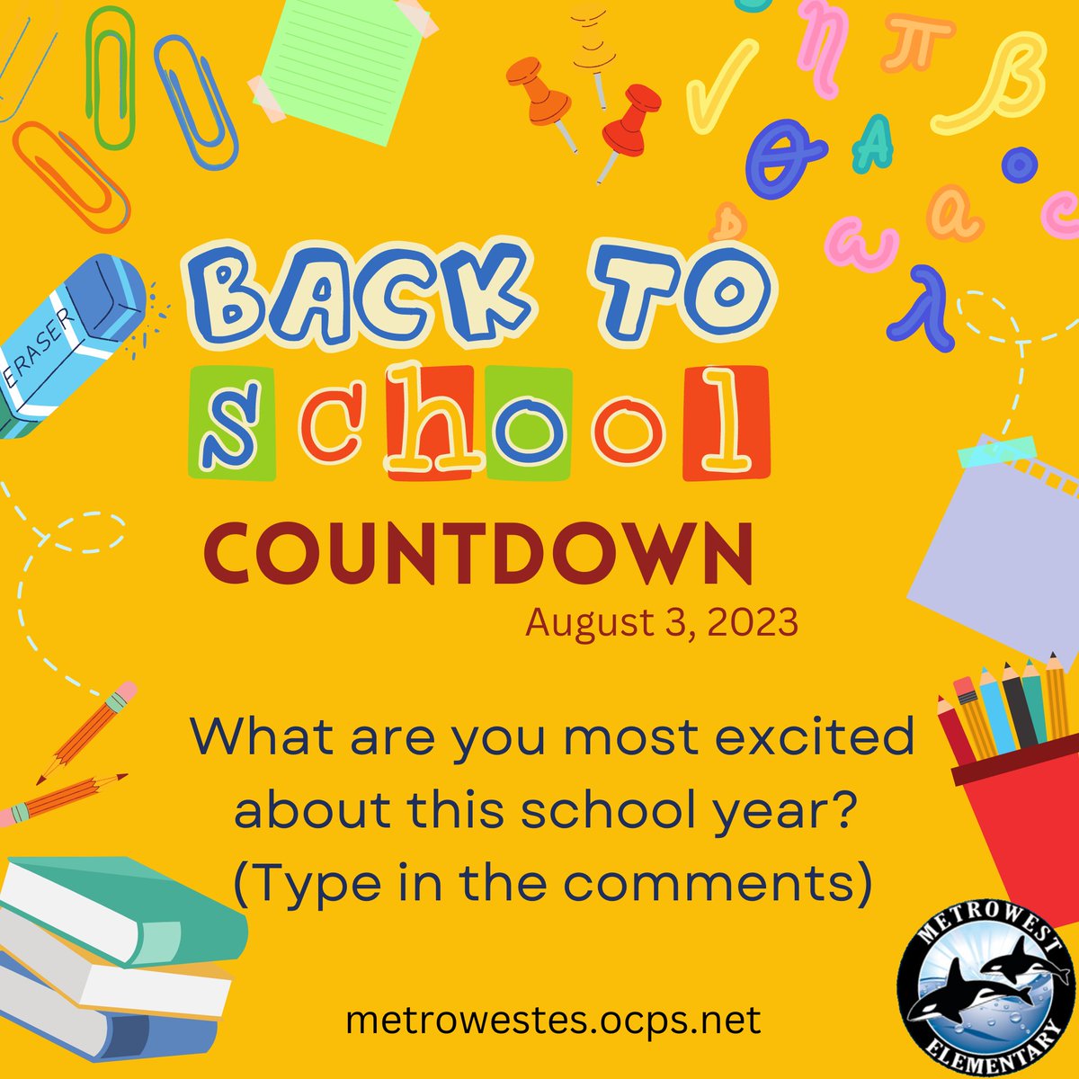 Metrowest_Ocps's tweet photo. 7 days and our Orcas will be back home!!!! We are so excited for this new journey we are about to embark! #OrcaStrong #WeDontSwimWithLittleFish #Masjestic #Wondrous #Empowered https://t.co/IH2uTM3k10
