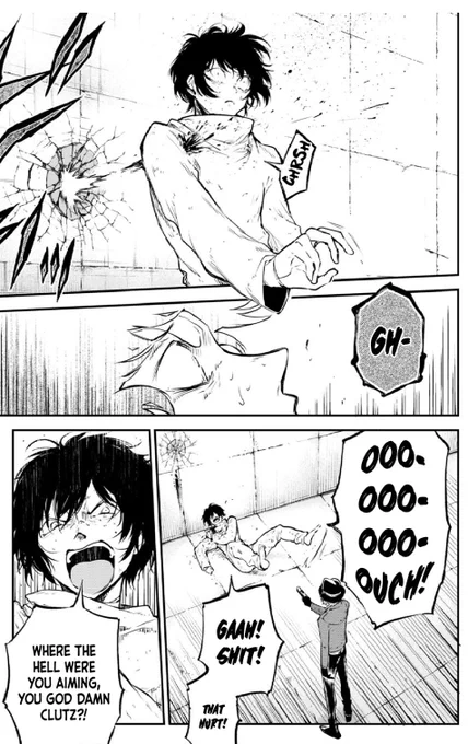 very random but i love how expressive and loud he is when getting shot? i feel like most ppl keep it cool or just grunt a little but with him you can tell it hurts he's not hiding it