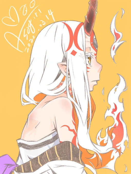 おはようございまーす・:*+.\(( °ω° ))/.:+きんようびー☆ミ 週末に原稿頑張るためにもまずはお仕事から程よく無理なくこなしてまいりませう(๑˃̵ᴗ˂̵)  今日の過去絵は横顔素敵な茨木ちゃんなり(*'ω`*)アンニュイやでぇ