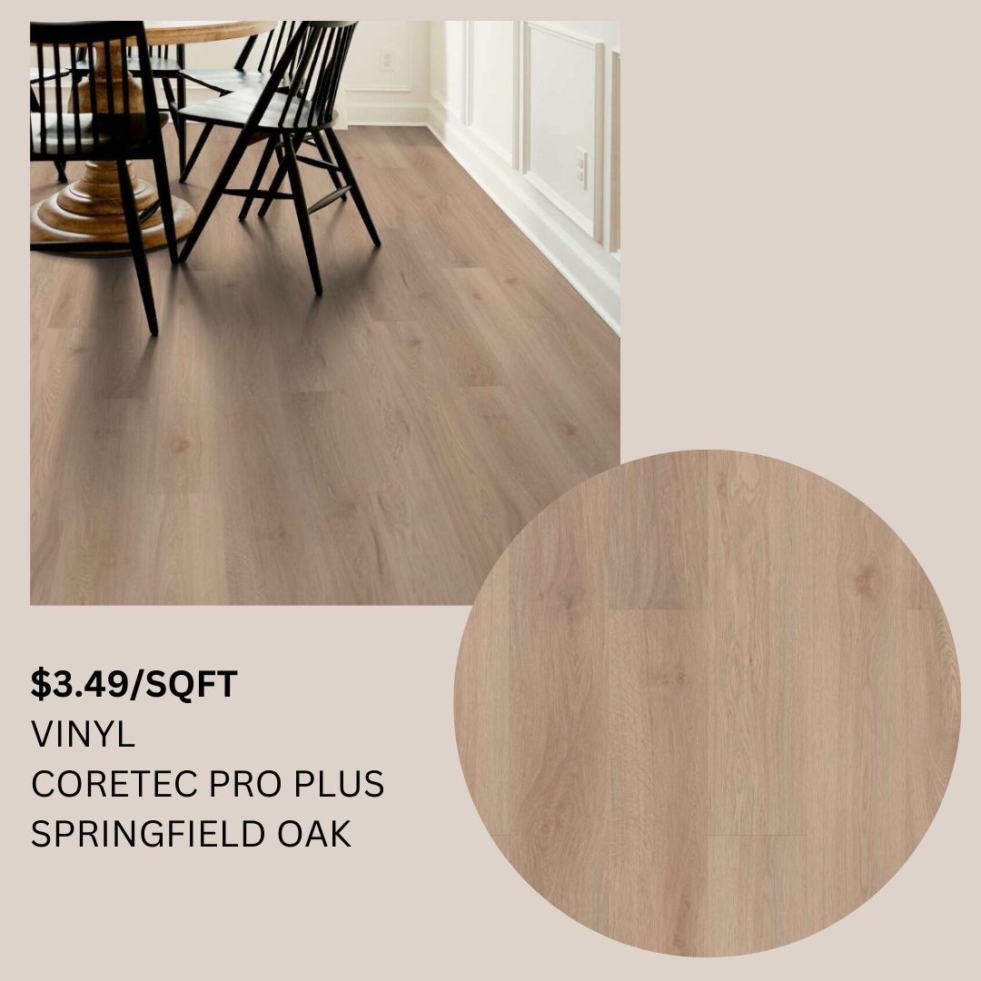 The Design House STOCKS Coretec's Monterey Oak and Springfield Oak! 😍⭐

#coretecflooring #shawfloors #vinylfloor #spcvinyl #vinylstore #flooringstore #coretec #dentonsmallbusiness