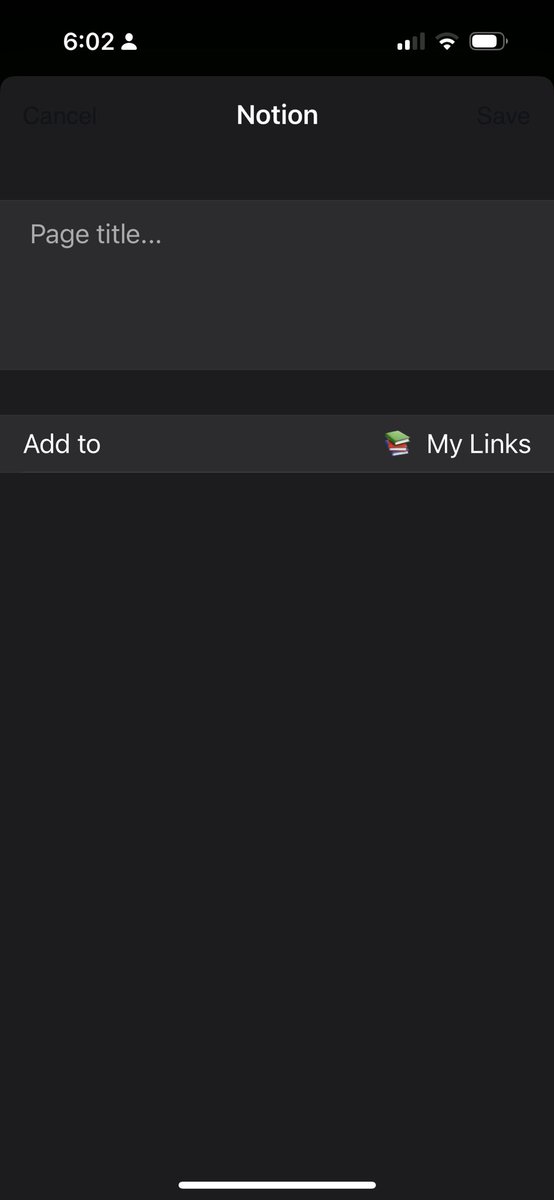 timothyjriley's tweet photo. ⁦@NotionHQ⁩ can’t 👀 the CTAs when using the “share via” feature in dark mode on iOS https://t.co/sEuoAzie57