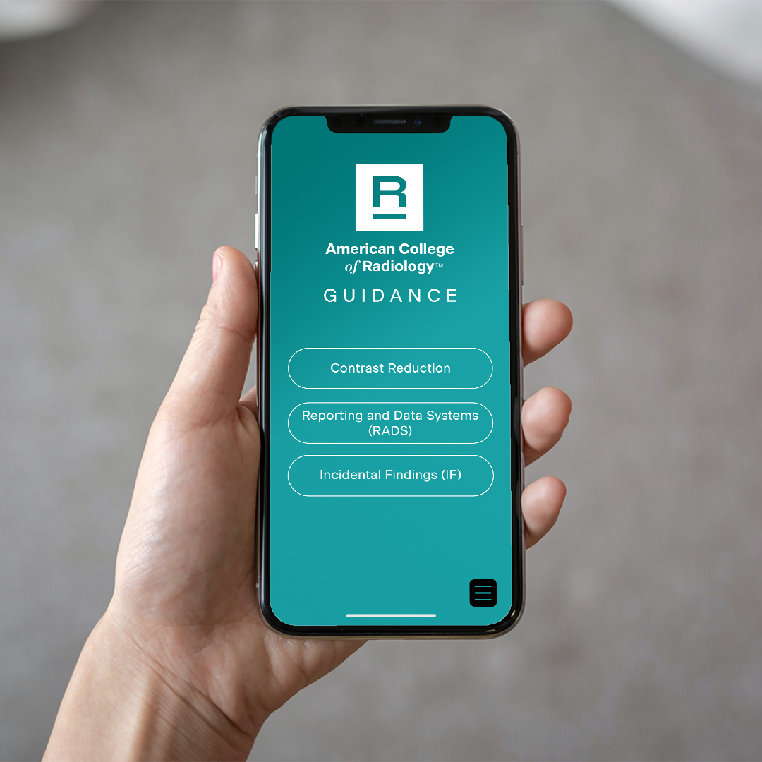 NEW on the ACR Guidance App 📱 

Incidental Findings content is now available, along with clinical guidance, ACR Contrast Reaction Cards, RADS and more. Find it in your app store &amp; download today!