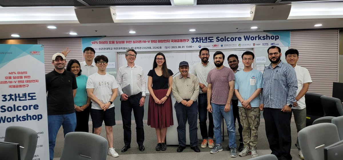 Epic three days of tuition, coding and coaching at the 1st Silicon Tandem Solar Cell computer simulation workshop held at SKKU, S.Korea. By day 3, <a href="/pshoebes/">Phoebe</a> had the class performing multiscale ray and wave optical simulations using the solcore &amp; rayflare python packages!