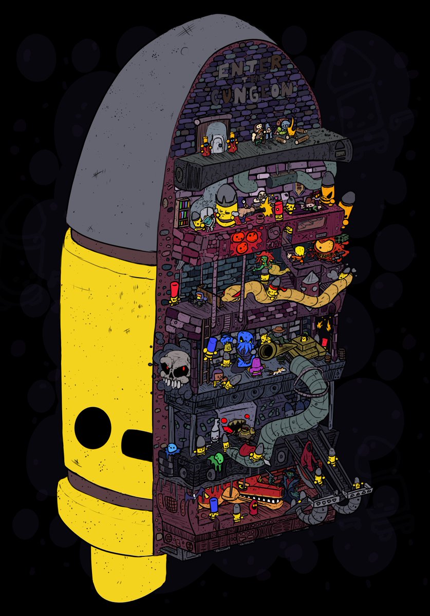 Love the game but man is it hard #enterthegungeon #art #hogobrogh #videogame