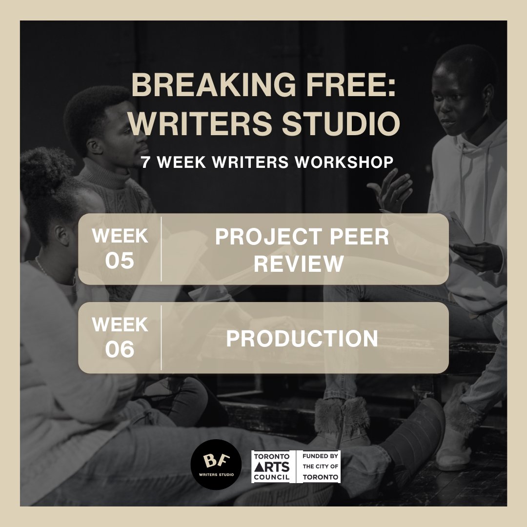 bfwritersstudio's tweet image. A 7-week Writing Workshop for Black Writers from 18-35. 🔔Link to apply in Bio!
Don't miss this incredible opportunity to grow as a writer, connect with fellow creatives, and ignite your passion for storytelling!
#WritersWorkshop #WritingCommunity #WritingProgram #TorontoWriters