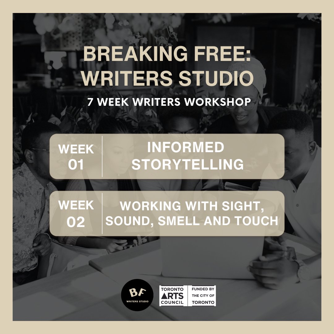 bfwritersstudio's tweet image. A 7-week Writing Workshop for Black Writers from 18-35. 🔔Link to apply in Bio!
Don't miss this incredible opportunity to grow as a writer, connect with fellow creatives, and ignite your passion for storytelling!
#WritersWorkshop #WritingCommunity #WritingProgram #TorontoWriters