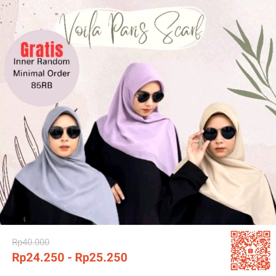 aboutrndm's tweet photo. Saya menjual Voila Scarf Polos | Hijab Segi Empat Paris | Aynaaofficial_ dengan potongan 39%! Hanya Rp24.250 - Rp25.250. Dapatkan segera di Shopee!

🔗 https://t.co/I89l99KNgy
 
#ShopeeID https://t.co/tEw4cwCu3I