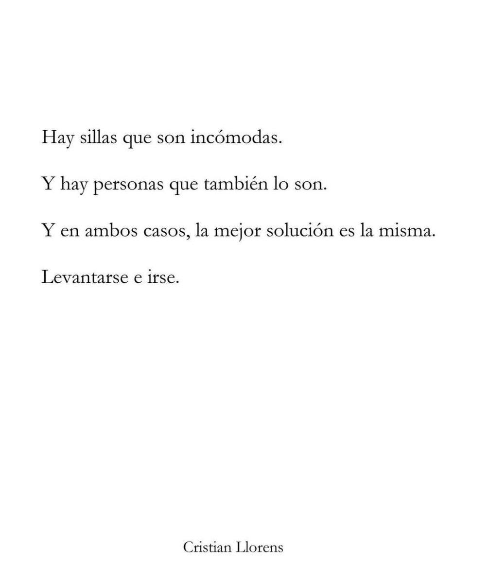 Y en ambos casos, la mejor solución es la misma. Levantarse e irse. Autor: Cristian Llorens #cementeriodelibros