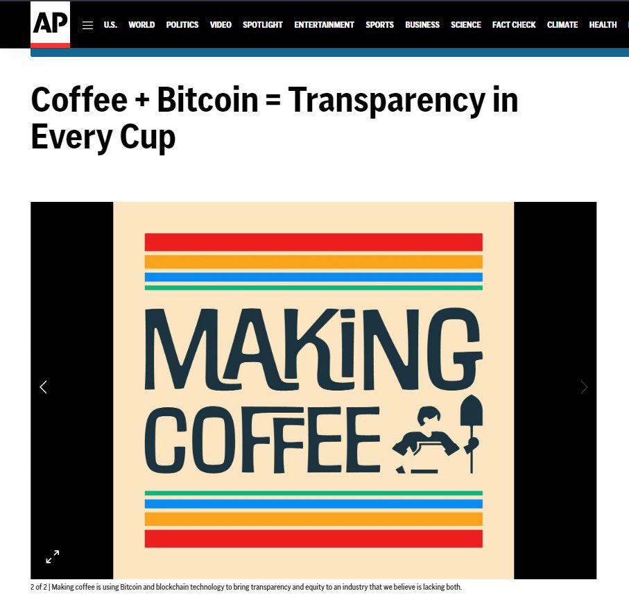 Hey El Salvador 🇸🇻 

The world is talking about our coffee ☕️ 
<a href="/AP/">The Associated Press</a> is telling to the world a little bit about <a href="/Making_Coffee_/">B R E W B L O C K 🧱</a> ☕️

Check the link: apnews.com/press-release/…

Our #CafeDeElSalvador 🇸🇻 is on the map! 

Let’s go!