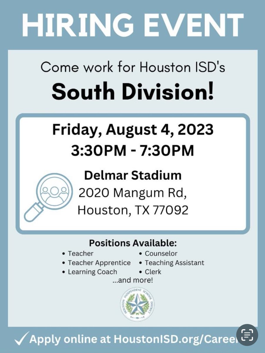 Team Thomas is searching for some amazing talent. The following positions are available; math and art. Meet us there! @BrittneyJ075 @MrsTWash12 @doby_dj @ThomasatThomas