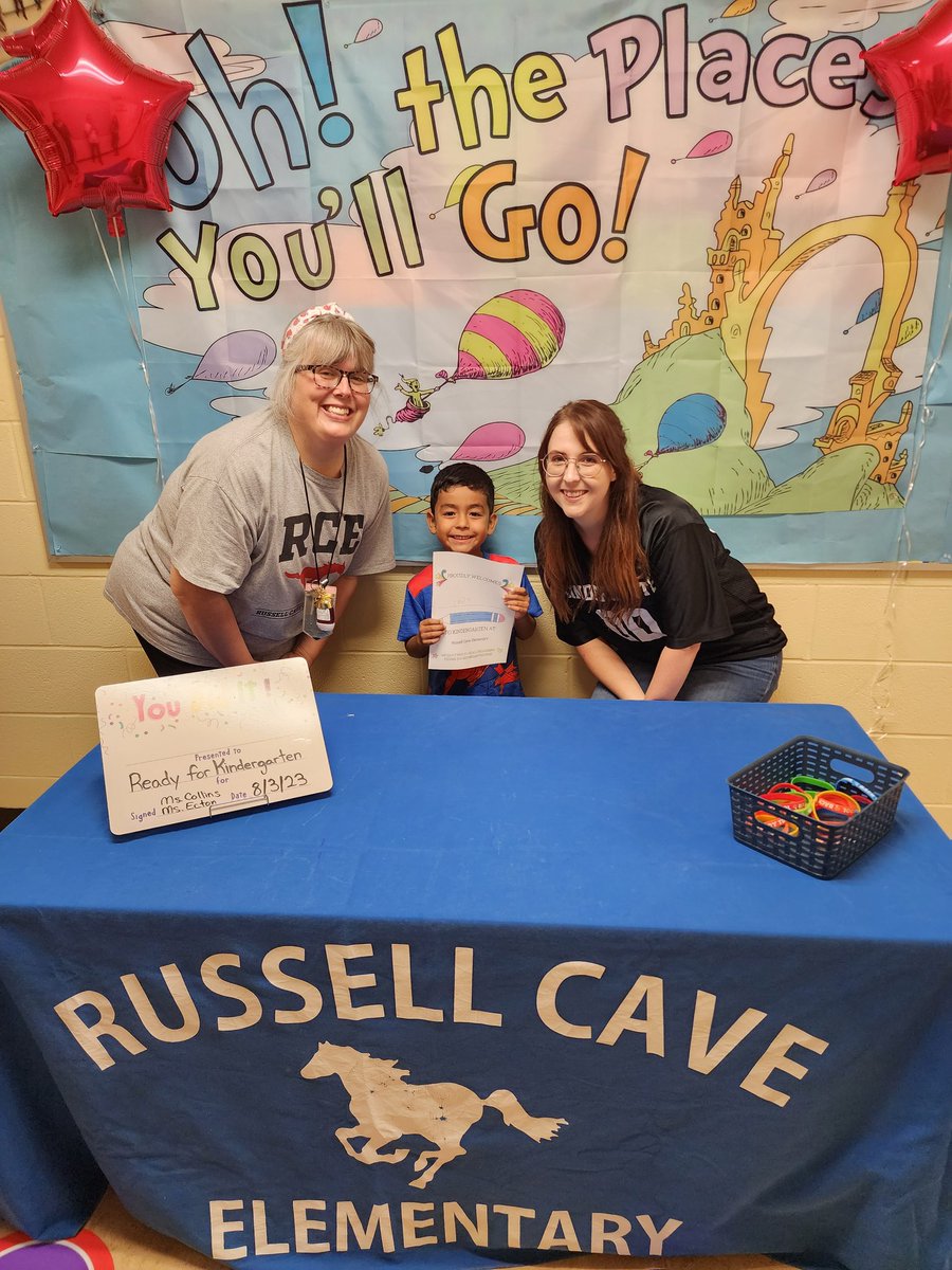 catron_amber's tweet photo. Today was a busy day! We had our Kindergarten Signing Day to welcome our newest Mustangs. Centenary Church brought school supply donations. Ended the day with our new to RCE staff! Its offiically back to school time! #DifferenceMakers #MustangPride https://t.co/Eippid7YXG