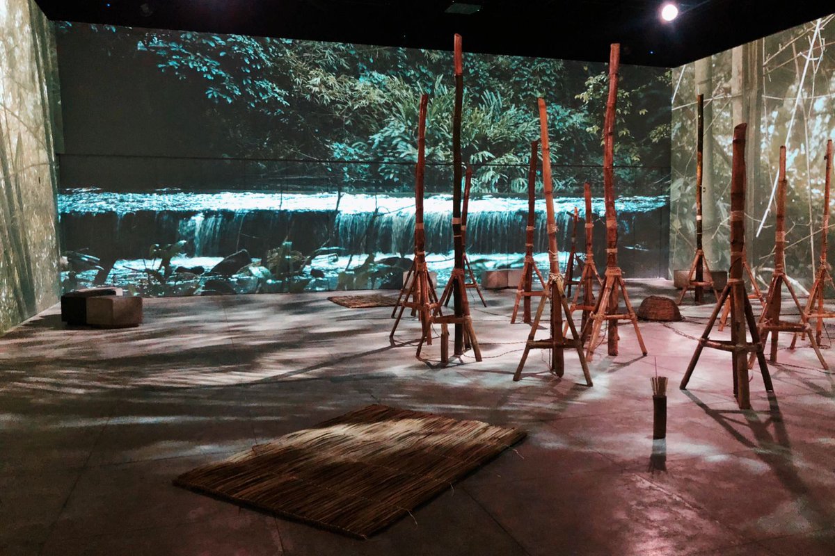 ericsbarbosa's tweet photo. *até 04 de agosto de 2023 às 20h no Museu da Imagem e do Som (Ceará) acontece minha instalação oriunda de pesquisa com bambus (taquara) e suas propriedades físicas e acústicas. Taquara Warau | tronco oco de morada dos deuses. Gratuito. Vá! https://t.co/rast8CbVUT