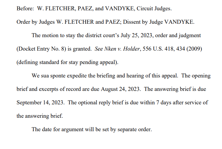 BREAKING: A 9th Circuit panel has PAUSED a federal court order blocking the Biden administration's asylum restrictions at the southern border. 

The federal court order was set to stop the policy next week.

The 9th Circuit panel stayed the ruling through appeal.