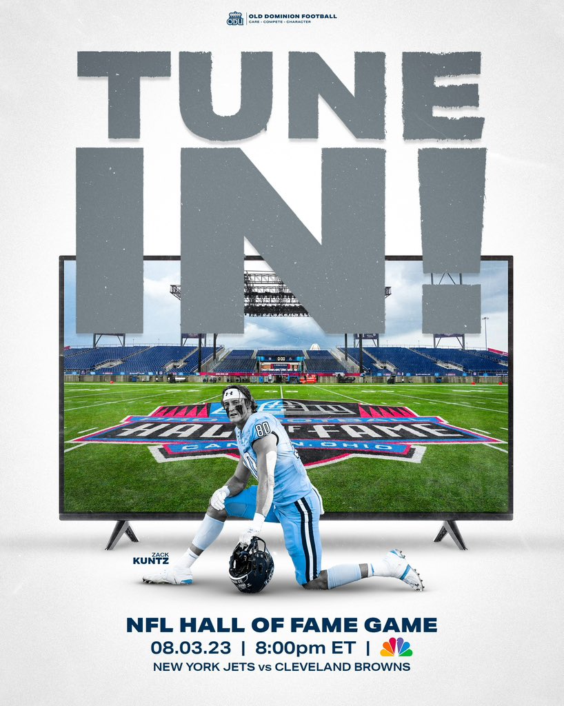 ODUFootball's tweet photo. Don’t miss our first #ProMonarch sighting of this NFL season! 💪
Good Luck tonight, @zackkuntz_717‼️
#ReignOn | #DDT | #ODU2NFL https://t.co/ONQ1PLcxTN