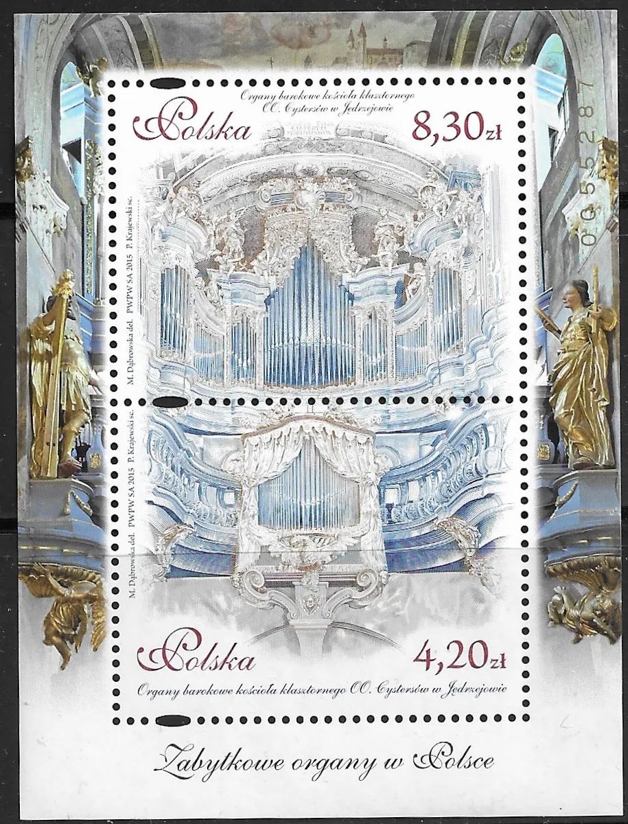 My latest big is about this mini-sheet from Poland featuring a magnificent baroque organ. Check it out: themusicstamps.com/organ-in-the-c… #musicalstamps #philately #stampcollecting
