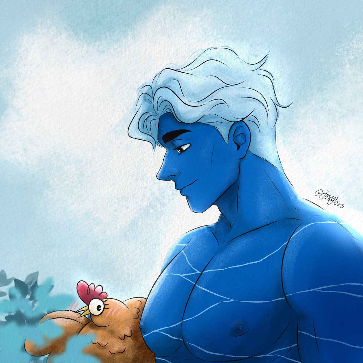 BroJosy's tweet photo. Hades my man 💙👀🐔
#LoreOlympus https://t.co/CDhpbXardF