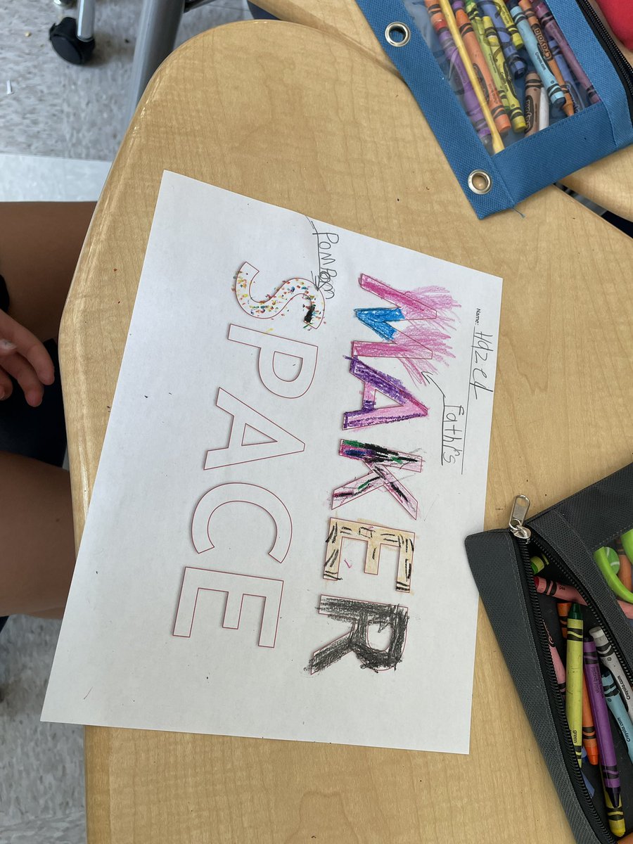 MsCorreaATL's tweet photo. The VHE MakerSpace is in action! The first grade kiddos are helping design our new sign &amp; 2nd graders had their first STEM challenge building the tallest tower. @msbahar @AhYoungah76 @TerryHarness @msbringslid @ https://t.co/RN8l5kbV6c